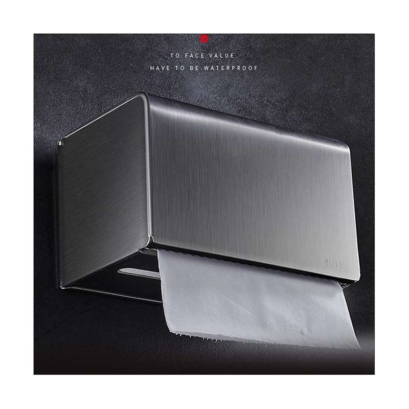 Toilet Paper Holder with Shelf - Flushable Wipes Dispenser & Storage Fits Any Bathroom