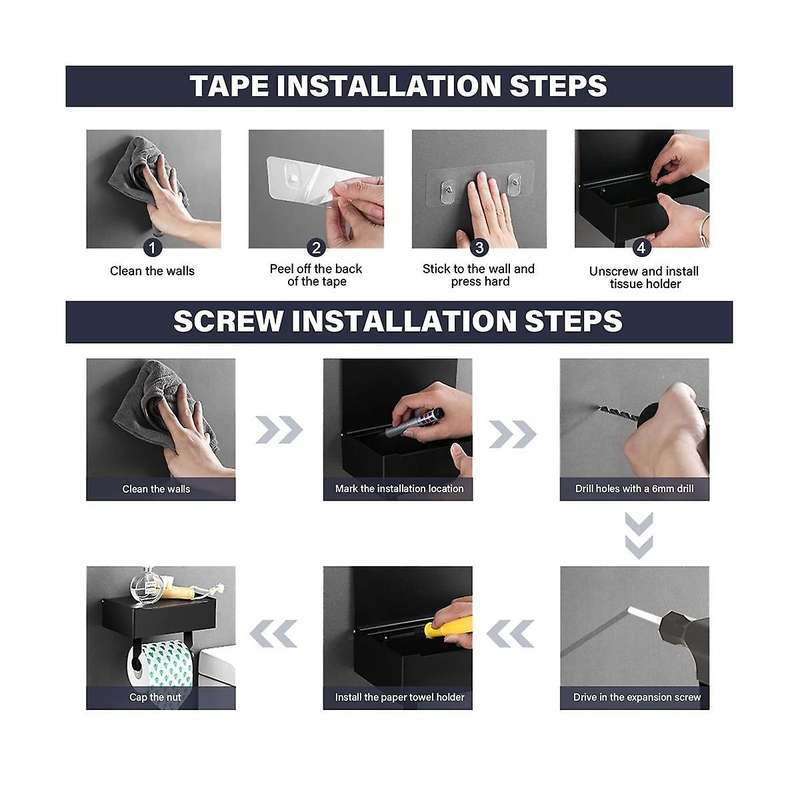 Toilet Paper Holder with Shelf and Storage - Flushable Wipes Dispenser for Bathroom,keep Your Wipes