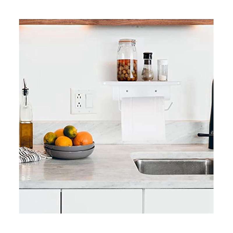 Toilet Paper Holder with Shelf, House Must Have Toilet Paper Roll Holder Self Adhesive & Screw Wall