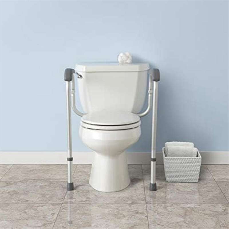 Toilet Safety Bars for Seniors, Height Adjustable Toilet Safety Frame, Bathroom Assist with Grab Bar