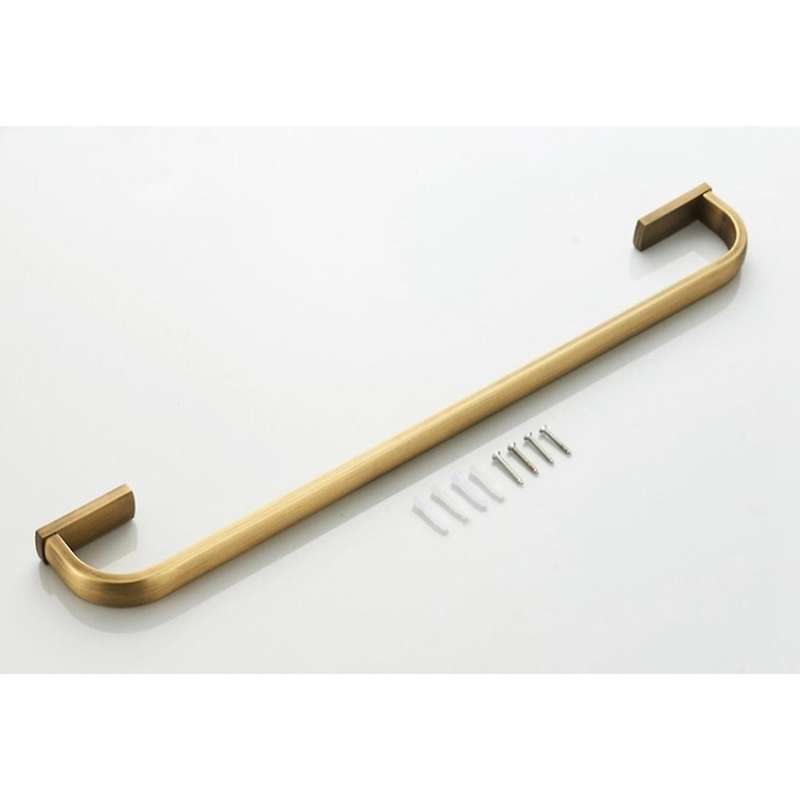 Toilet Towel Bar Single Bar Brass Bathroom Wall Mounted Towel Rack Brushed Bronze