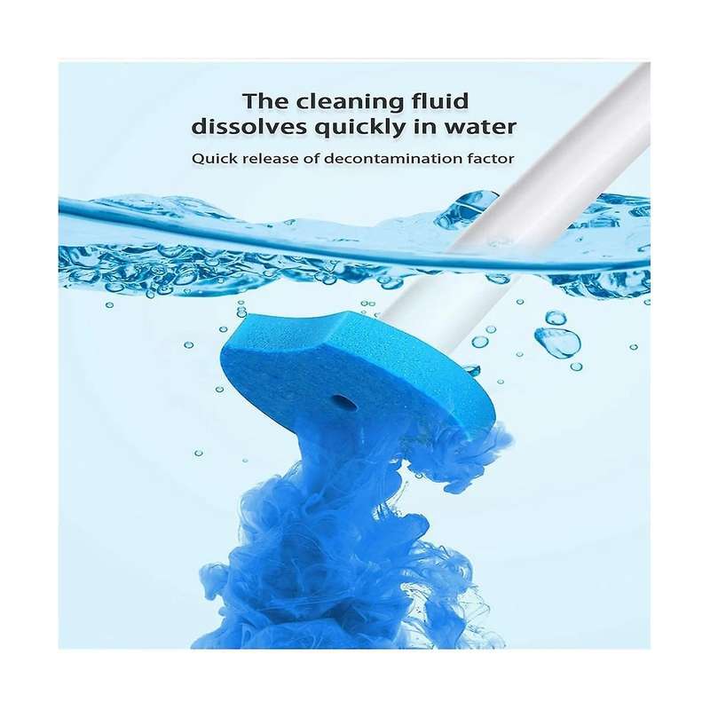 Toilet Wand with 24 Refills, Wall-mounted Disposable Toilet Bowl Brush Scrubber Cleaners Kit with H