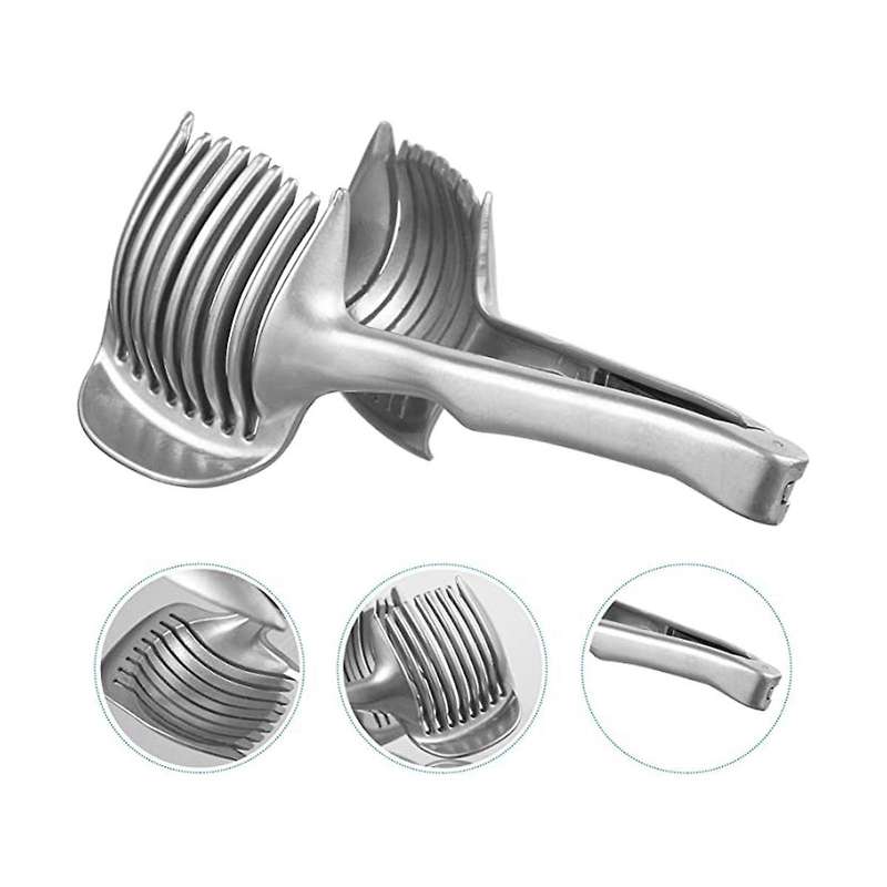 Tomato Lemon Slicer Stand Round Fruit Cutter with Handle Kitchen Cutting Potato Lemon Food Rack