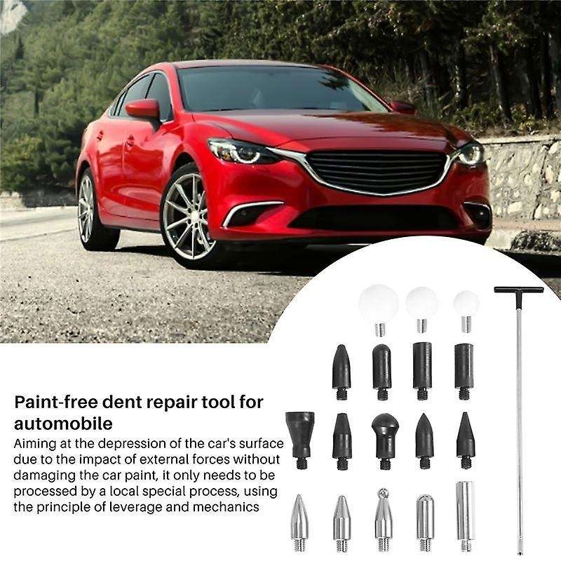 Tools Paintless Dent Repair Rods Tools Hook Tools Push Rod with 8 Pcs Tap Down Heads (r1)