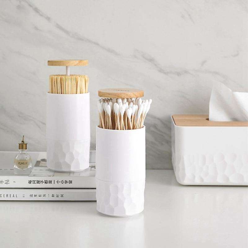 Toothpick Box Cotton Swabs Holder Living Room Table Accessories Bud Container Tooth Pick Automatic