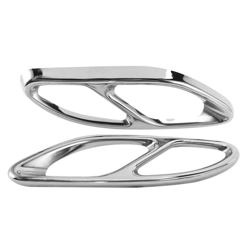 Top for Glc C Eclass W205 Coupe W213 W176 W246 2016-17 Car Accessory Exhaust Cover 304 Steelsilver