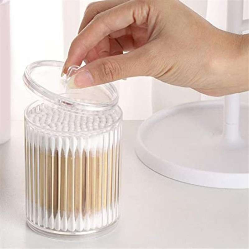 Toothpick Dispenser 2 Pcs Cosmetic Cotton Pad 2-In-1 Rounds Holder Makeup Removers Rack Cotton Pad D