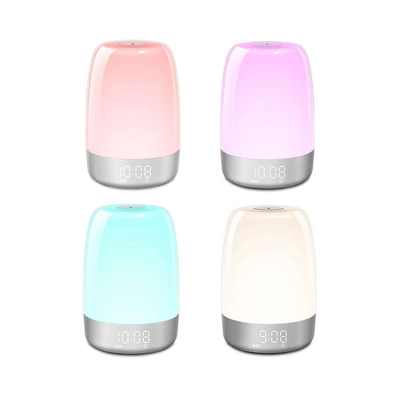 Touch Wake Up Night Light with Sunrise Simulation Alarm Clock, 2 Ways Dimmable Warm White Bedside La
