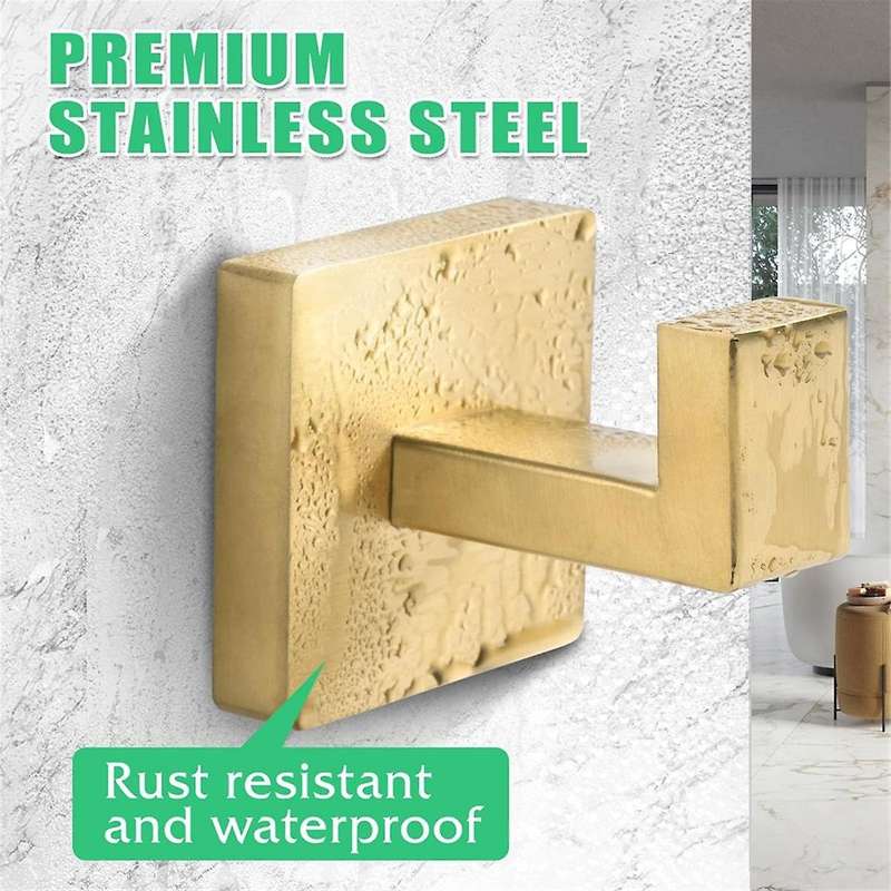 Towel Hooks Robe Hook Coat Hook Stainless Steel Heavy Duty Bathrooms Square Hooks Wall Mounted for B