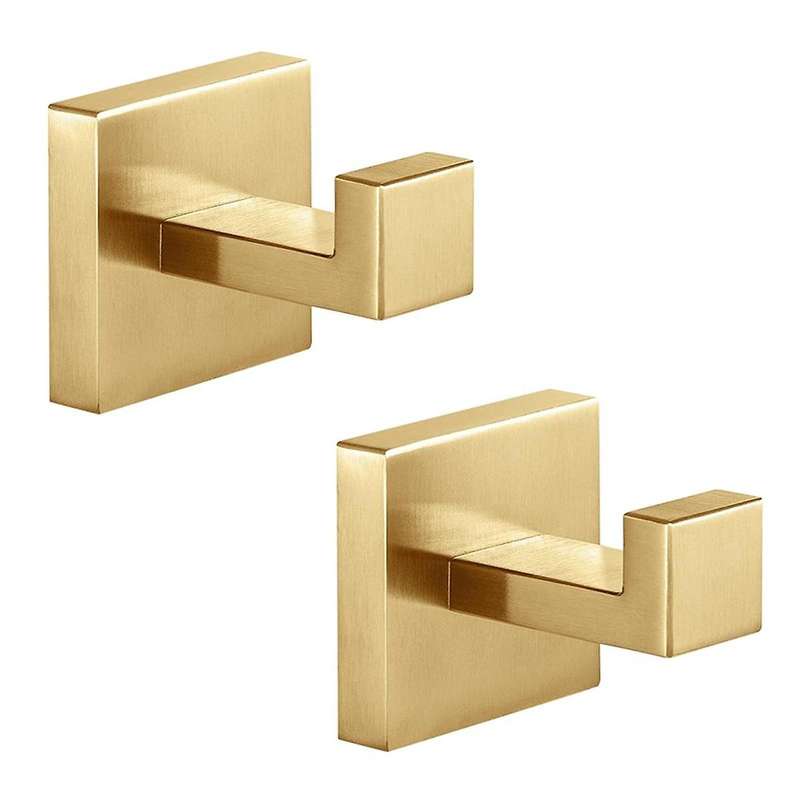 Towel Hooks Robe Hook Coat Hook Stainless Steel Heavy Duty Bathrooms Square Hooks Wall Mounted for B