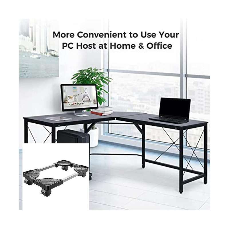 Tower Adjustable Mobile Stand 4 Rolling Casters Tower Adjustable Shelf Can Also Be Used As Computer