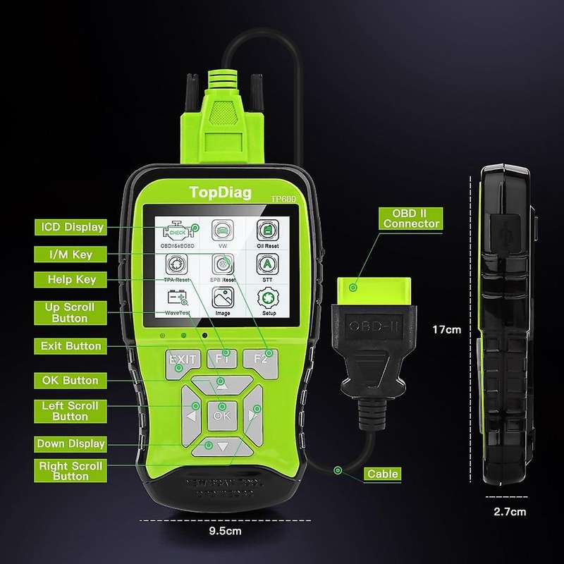 TP600 OBD2 Scanner Automotive Engine Code Reader Clear Fault Code Diagnostic Tool for