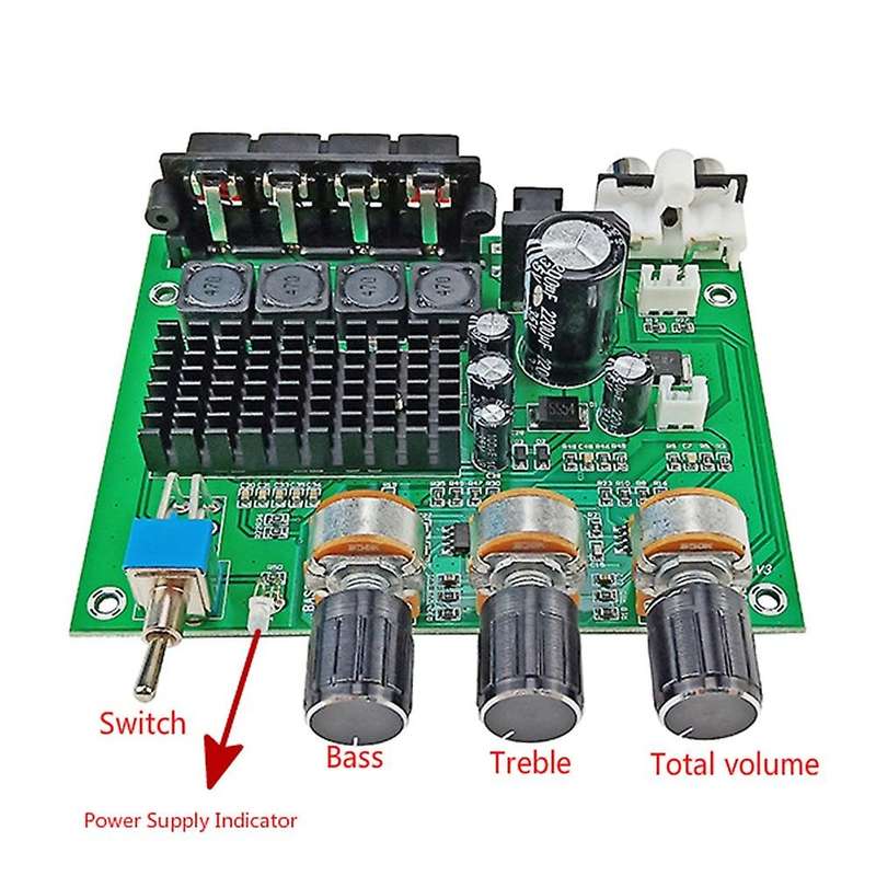 TPA3116D2 80Wx2 Stereo Amplifier Audio Board TPA3116 Digital Amplifier Sound Preamplifier Tone High