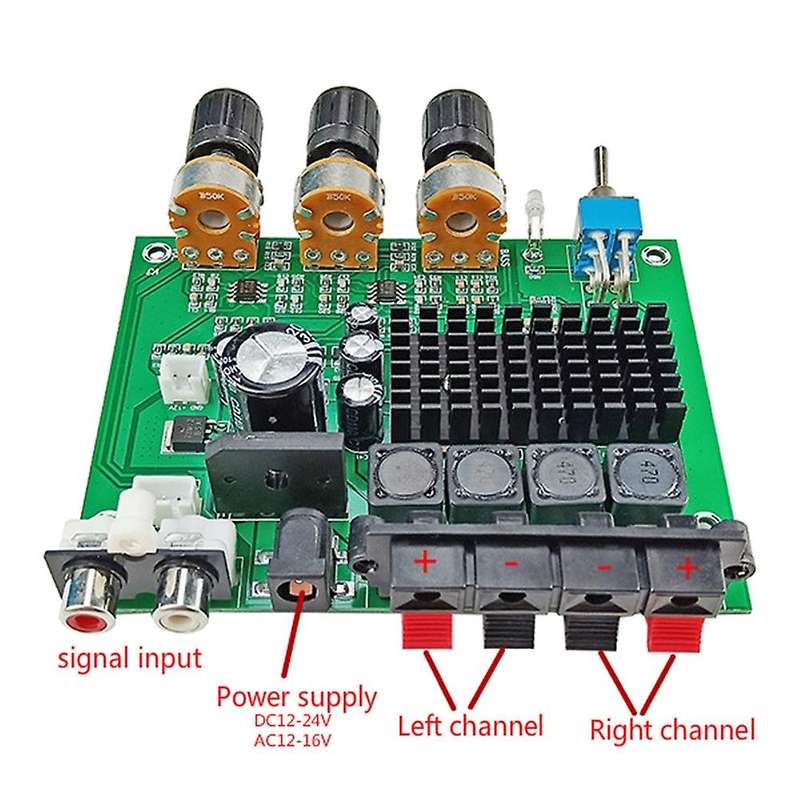 TPA3116D2 80Wx2 Stereo Amplifier Audio Board TPA3116 Digital Amplifier Sound Preamplifier Tone High