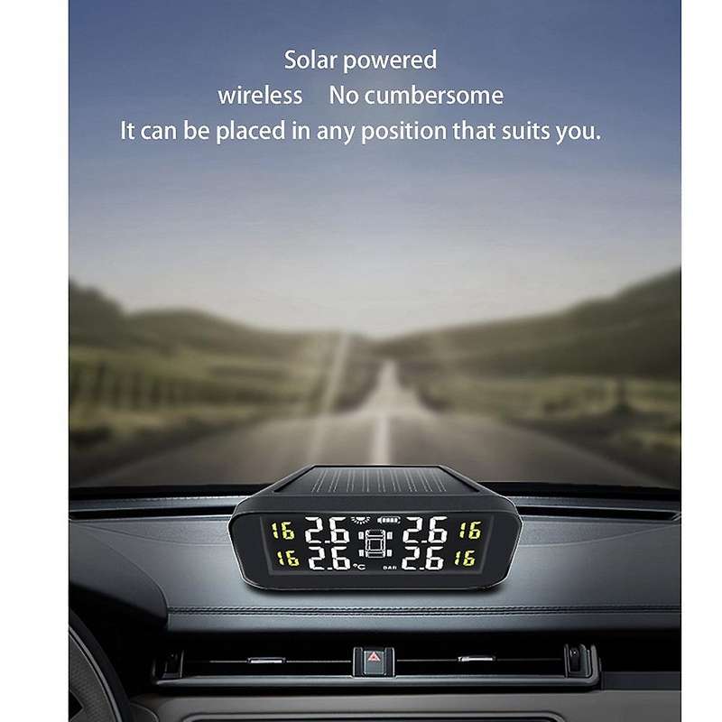 TPMS Solar Tire Pressure Monitoring System TPMS Car Tyre Pressure Monitor External Sensor Universal