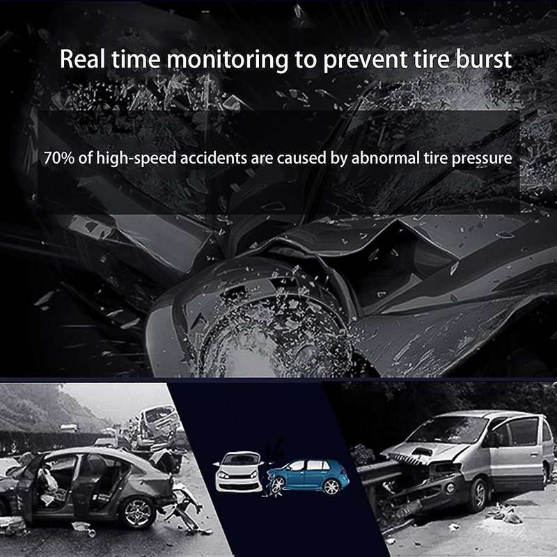 TPMS Solar Tire Pressure Monitoring System TPMS Car Tyre Pressure Monitor External Sensor Universal