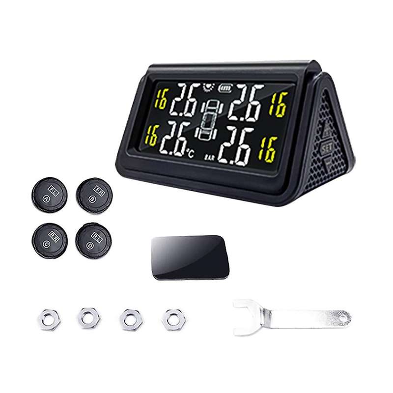 TPMS Solar Car Tire Pressure Monitoring System 0-3.5 Bar TPMS Wheel Tyre External Sensor