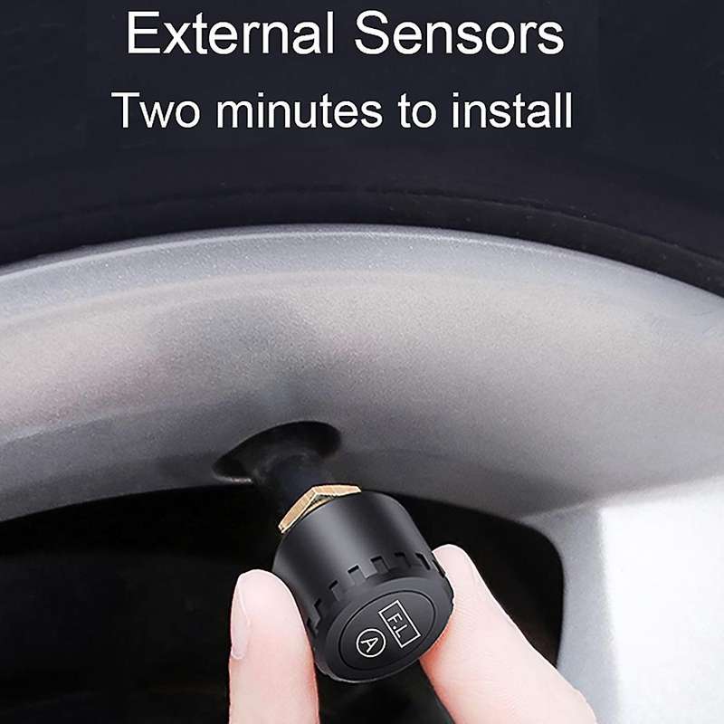 TPMS Solar Car Tire Pressure Monitoring System 0-3.5 Bar TPMS Wheel Tyre External Sensor