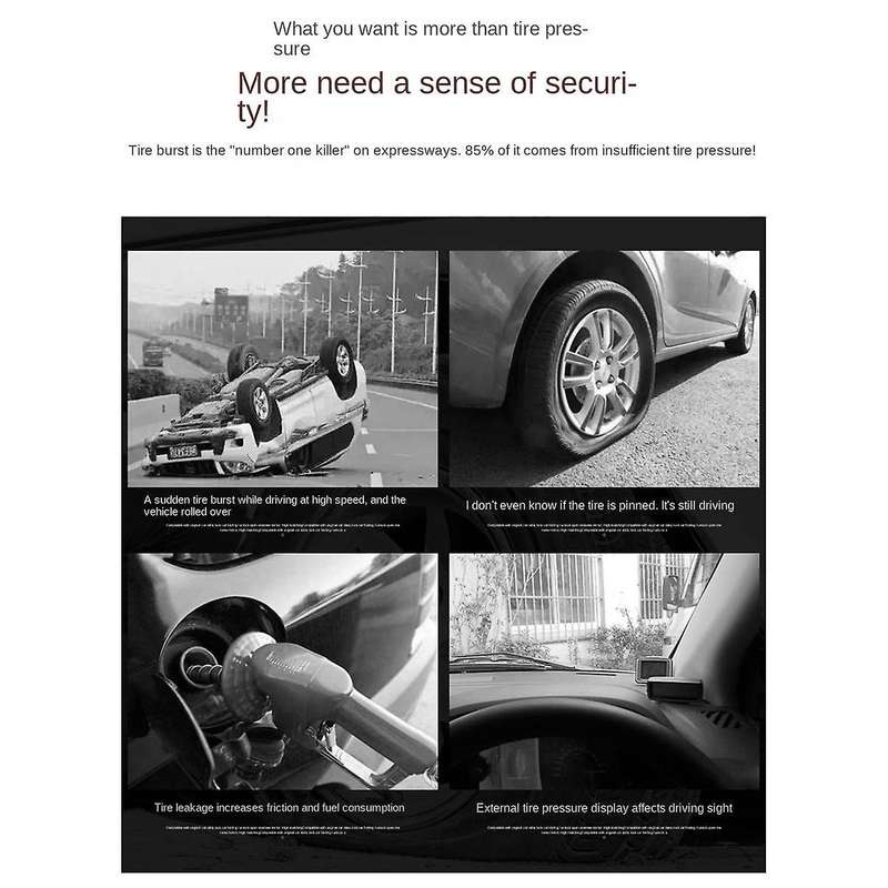 TPMS Tire Pressure Monitoring System Tire Pressure Display Security Alarm for 8TH 2.0G, 2.5G, 2.5HG