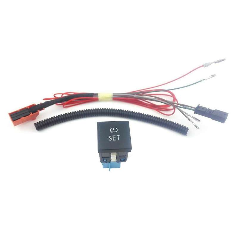 TPMS Tire Tyre Pressure Monitoring Warning Switch Button + Wire Harness 56D927121 for Passatten Golf