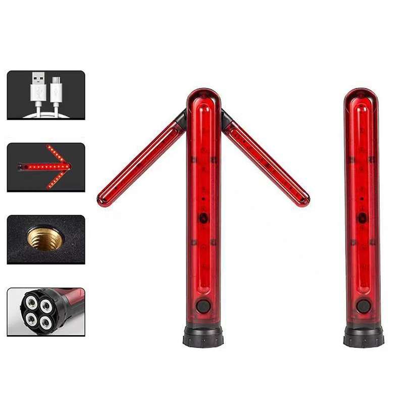 Traffic Stick, Led Traffic Safety Batons, Signal Emergency Road Flares, Extendable Blade Handheld Le