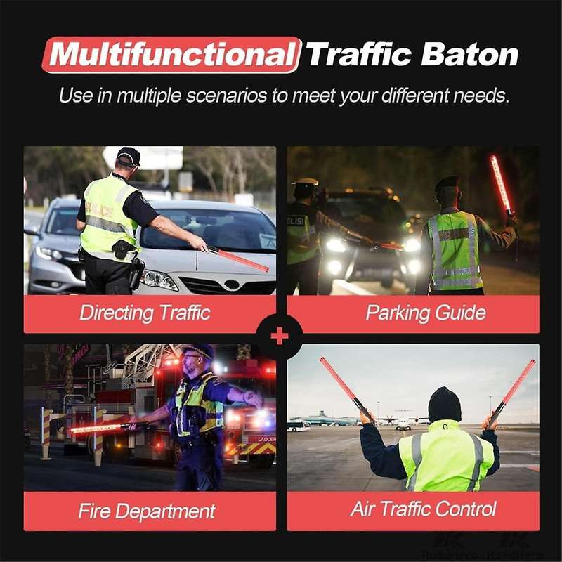 Traffic Batons, Led Traffic Control Stick,Safety Light Batons, Signal Batons for Parking and Airport