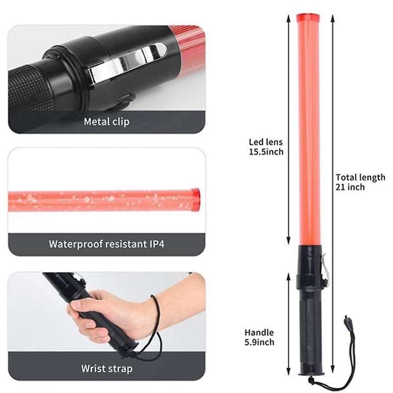 Traffic Batons, Led Traffic Control Stick,Safety Light Batons, Signal Batons for Parking and Airport