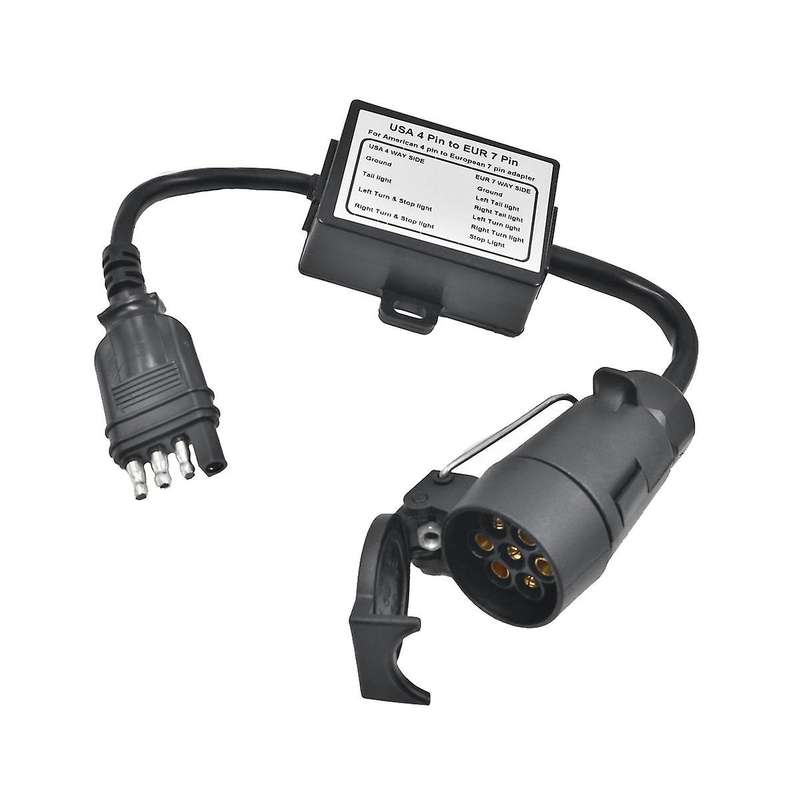 Trailer Connector Usa 4-pin Flat Plug to European7-pin Connector 4 to 7 Trailer Light Converter Cir