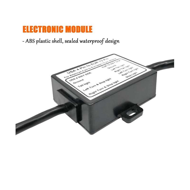 Trailer Connector Usa 4-pin Flat Plug to European7-pin Connector 4 to 7 Trailer Light Converter Cir