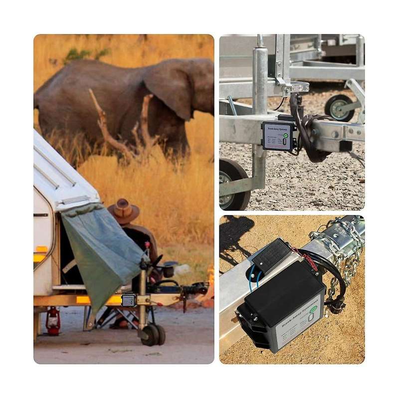 Trailer Brakes Breakaway Kit with Switch, Led Test Light Electric Breakaway System, Universal Trail