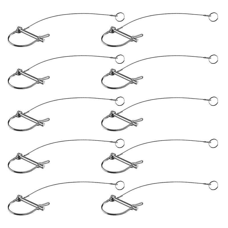 Trailer Coupler Pin 5/16-inch Diameter X 2-3/4-inch Long Trailer Pins with Plastic Coating 10pc 11-
