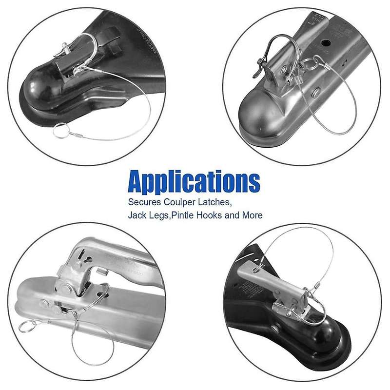 Trailer Coupler Pin 5/16-inch Diameter X 2-3/4-inch Long Trailer Pins with Plastic Coating 10pc 11-