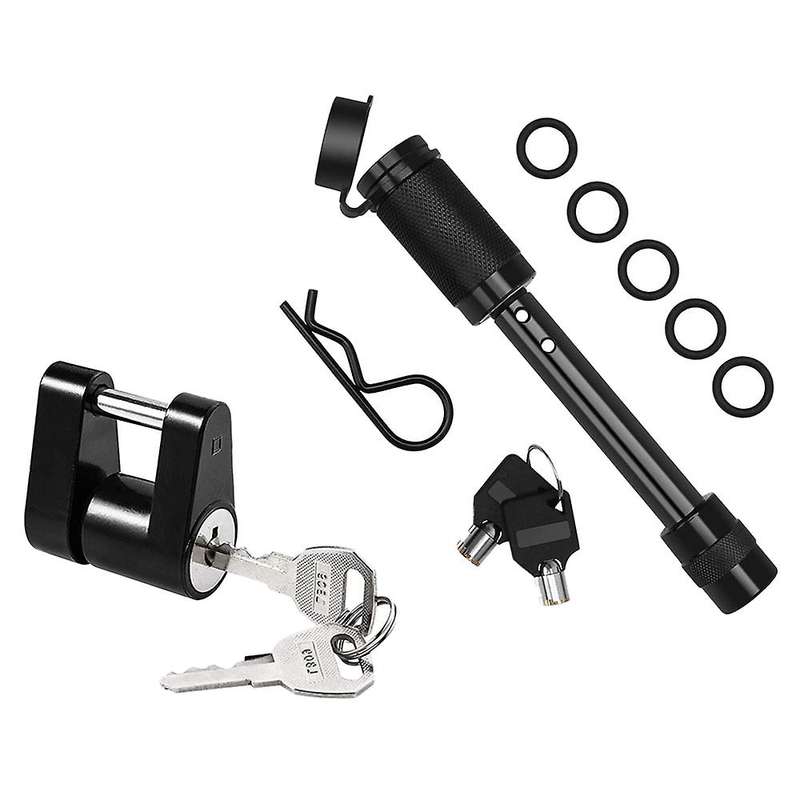 Trailer Hitch Receiver Coupler Lock Kit, Long Trailer Hitch Lock Receiver Pin Lock for Class III IV
