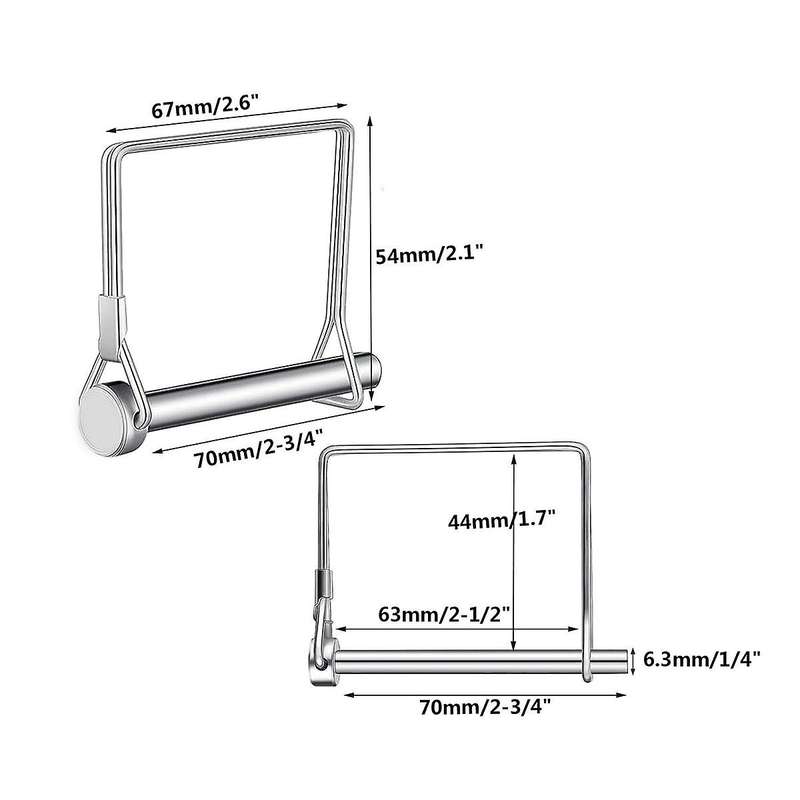 Trailer Lock Pins,30pcs Pto Pin Shaft Locking Pin 1/4 Pin Hitch Pin Wire Lock Pin Safety Coupler Pin