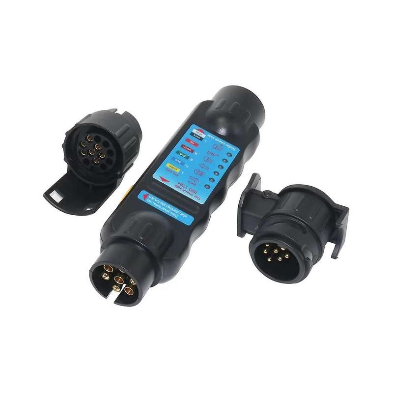 Trailer Wiring Tester Kit 12v 7- Tester with 7- Power Plug Socket Resistance Tester Connector Conver
