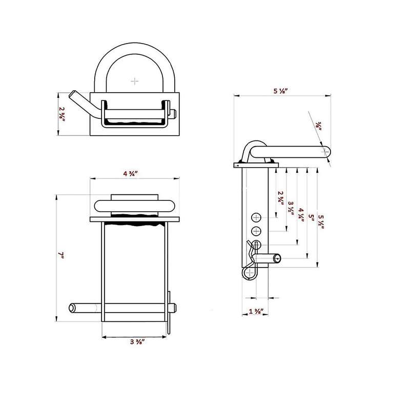 Trailer Stake D-type Pin Truck Truck Rope Pin Suspension Device Link Pin