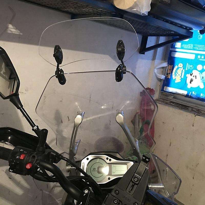 Transparent Color Universal Motorcycle Adjustable Wind Screen Extension Windshield Spoiler Deflector