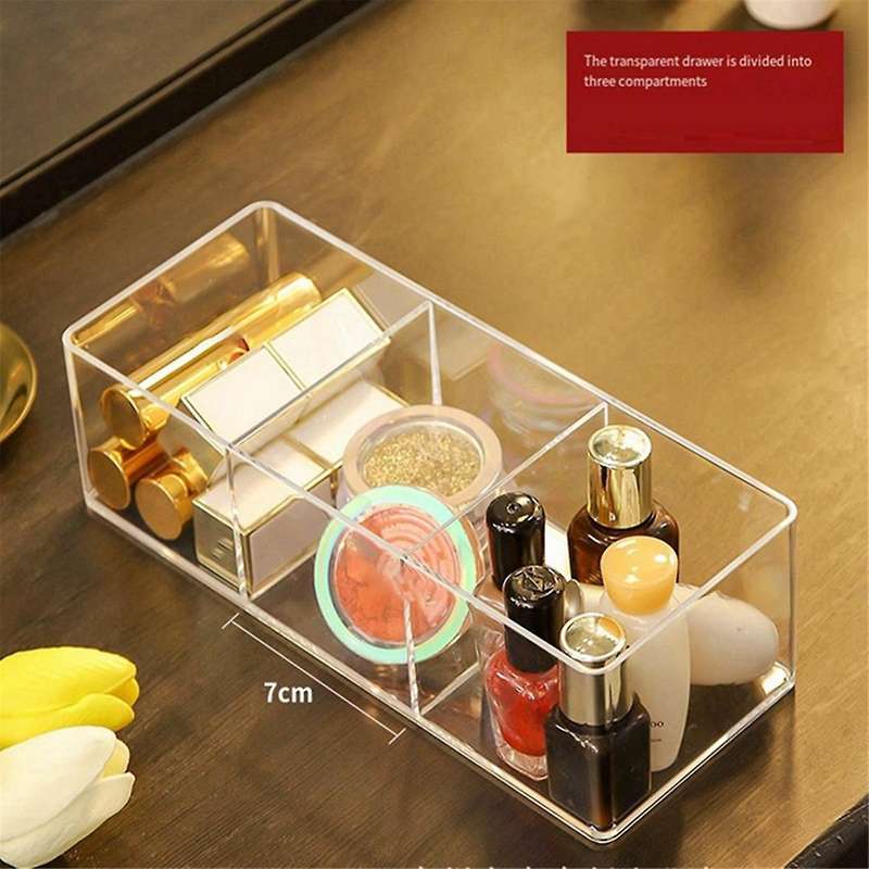 Transparent Acrylic Cosmetic Layered Storage Box Dressing Table Cosmetics Storage Box Desktop Drawer