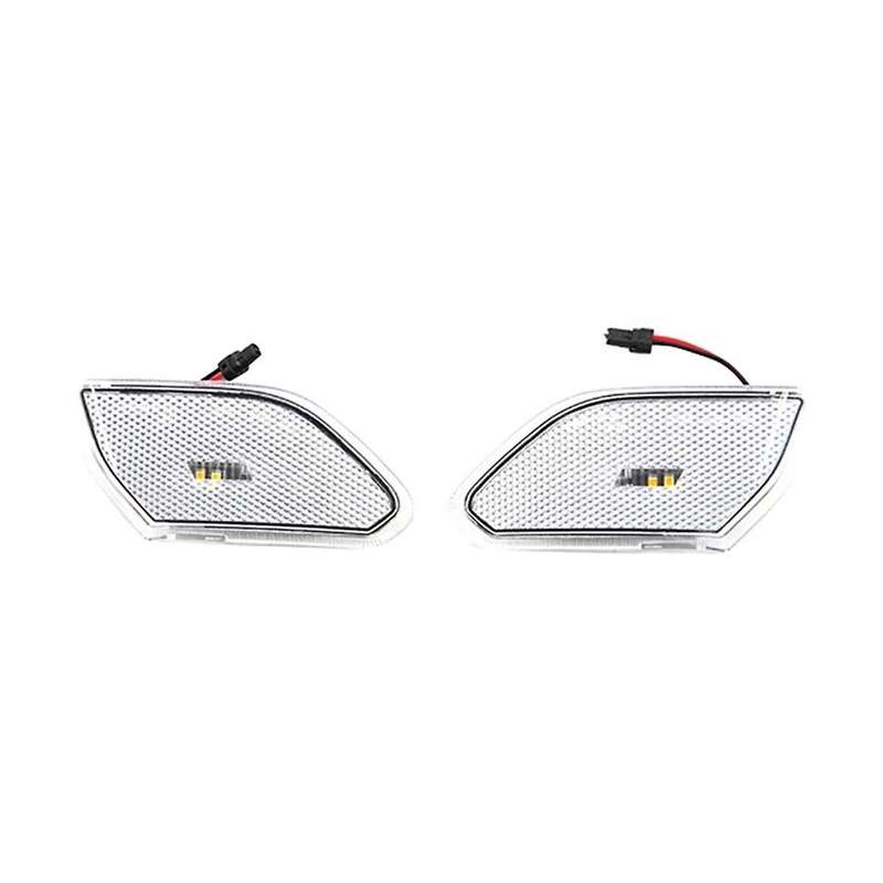 Transparent Car Front LED Side Marker Light Wheel Brow Light Turn Light for Wrangler JL 2018-2022