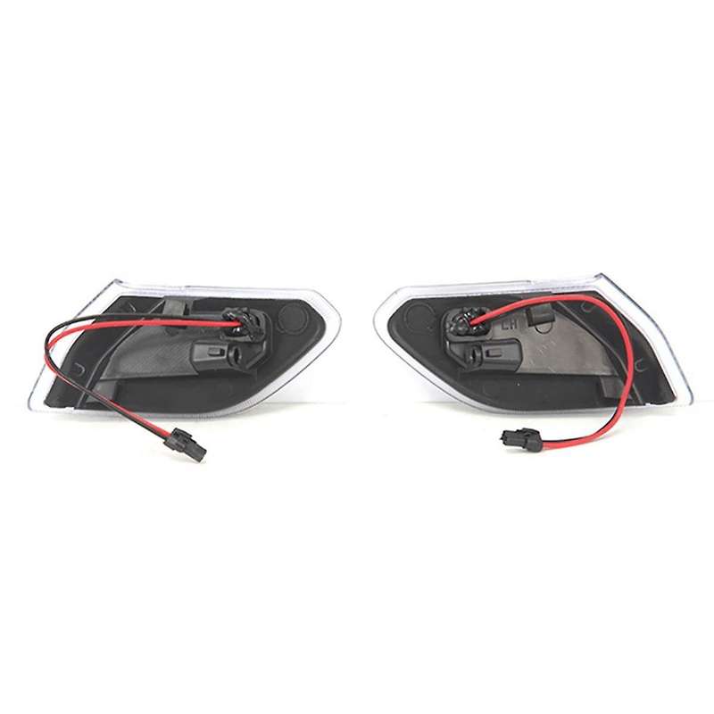 Transparent Car Front LED Side Marker Light Wheel Brow Light Turn Light for Wrangler JL 2018-2022