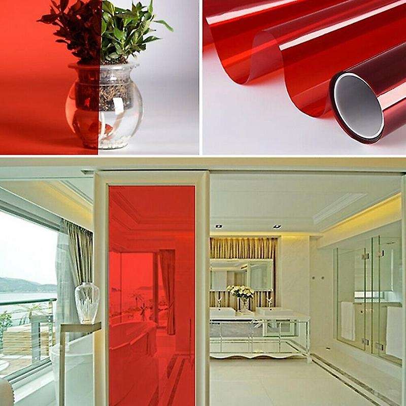 Transparent Decorative Window Glass Sticker Film Solar Adhesive Anti UV PET Color Window Film 60X100