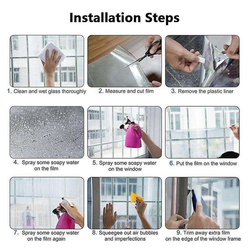 Transparent Decorative Window Glass Sticker Film Solar Adhesive Anti UV PET Color Window Film 60X100