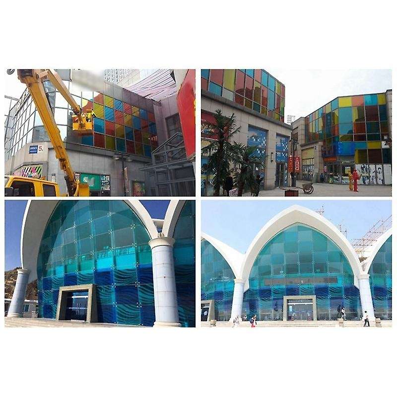 Transparent Decorative Window Glass Sticker Film Solar Adhesive Anti UV PET Color Window Film 60X100