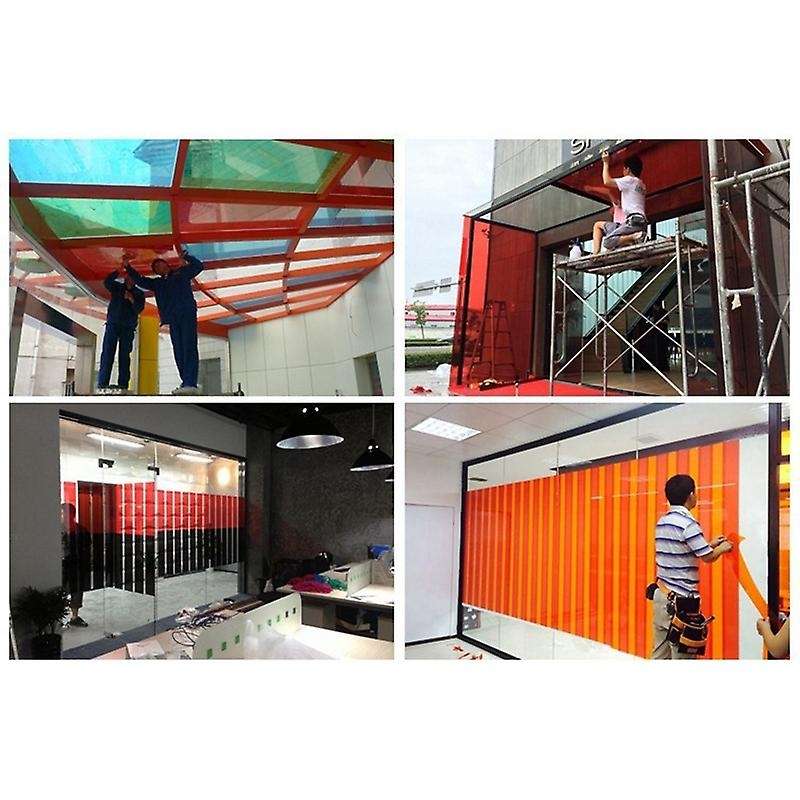 Transparent Decorative Window Glass Sticker Film Solar Adhesive Anti UV PET Color Window Film 60X100
