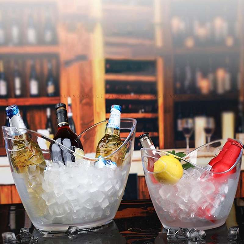 Transparent Ingot Ice Bucket Champagne Red Wine Wine Bucket Ice Bucket Acrylic Ktv Beer Bucket, L