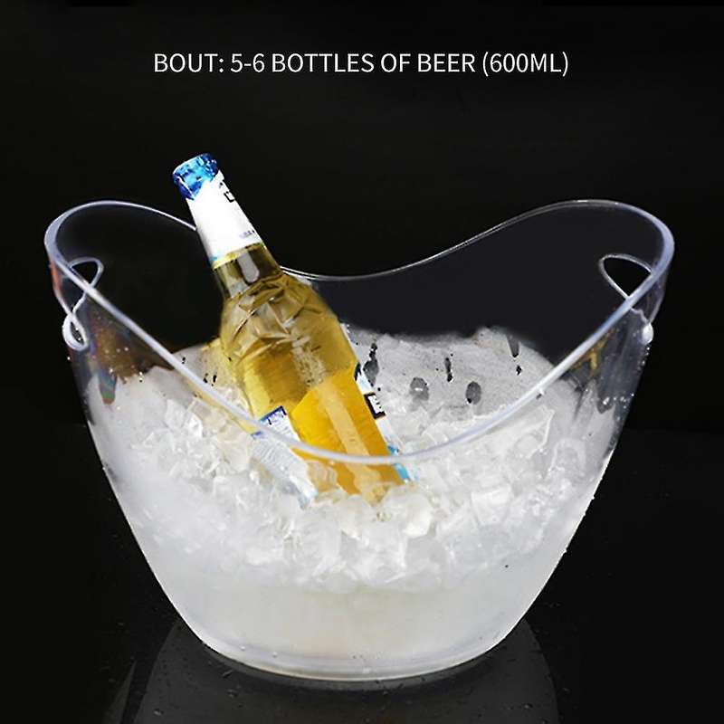 Transparent Ingot Ice Bucket Champagne Red Wine Wine Bucket Ice Bucket Acrylic Ktv Beer Bucket, L