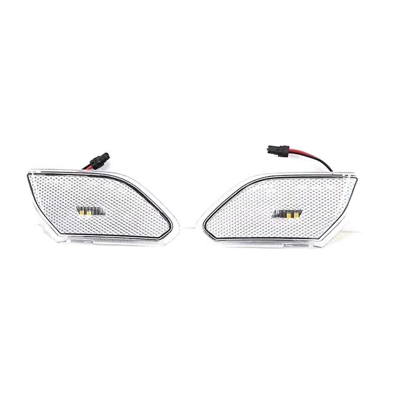 Transparent Led Front Side Marker Light Turn Signal Lamp Round Eyebrow Side Lamp for Wrangler JL 201