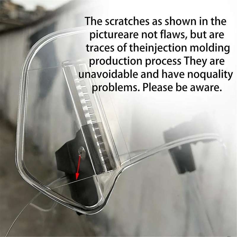 Transparent Universal Motorcy Windshield Extension Adjustable Spoiler for 300x195x155mm