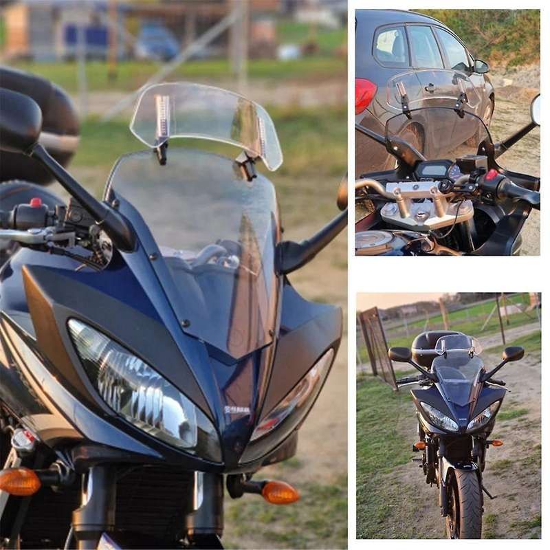 Transparent Universal Motorcy Windshield Extension Adjustable Spoiler for 300x195x155mm