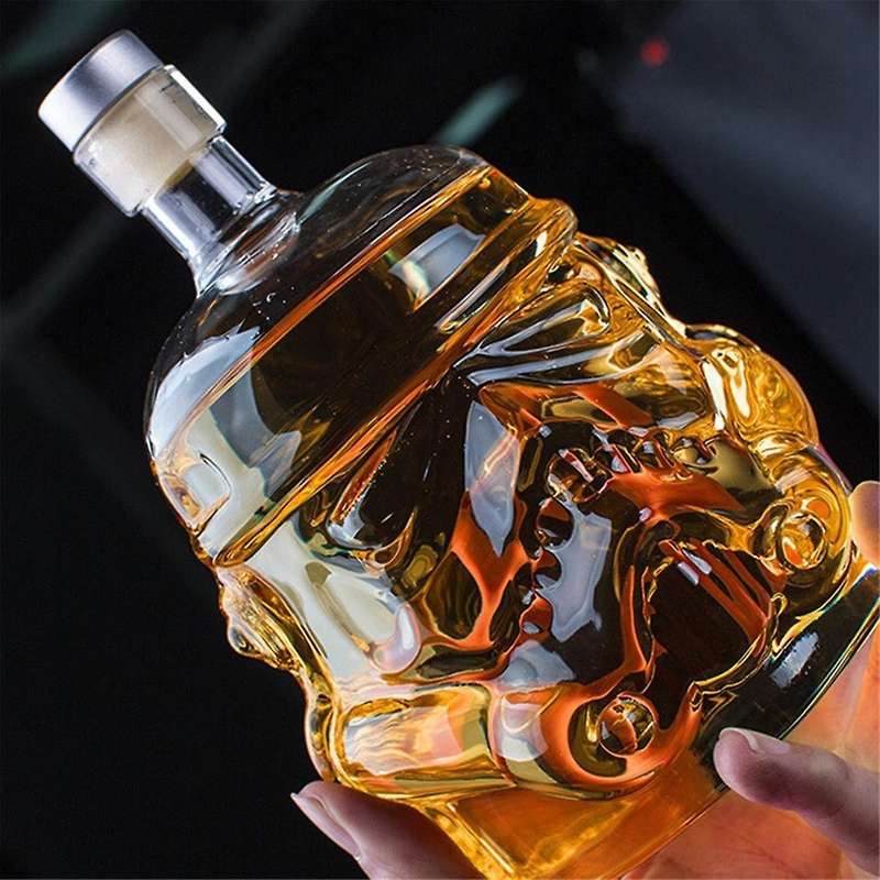 Transparent Skull Glass, High Borosilicate Glass, Heat-Resistant Wine Utensil,Skull Wine Bottle